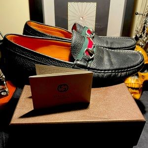 Gucci Leather Driver With Web